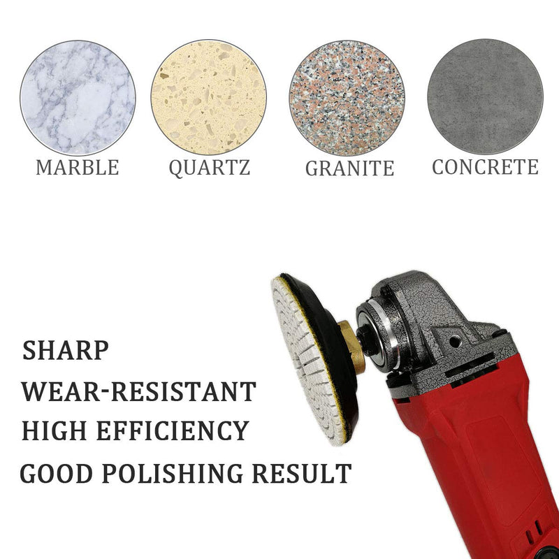 1Pc 7 inch Diamond Polishing Pad Wet/Dry Tile Polishing Pad for Grinder,for Concrete Marble Quartz Stone Countertop Granite Polishing. (Grit 50) Grit 50