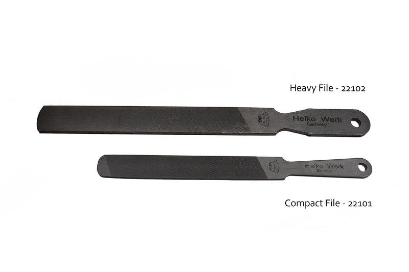 1844 Helko Werk Germany Dual Sided Axe Sharpening File - Axe Sharpener Metal File single-cut and cross-cut hand file (Compact + Heavy Set) Compact + Heavy Set