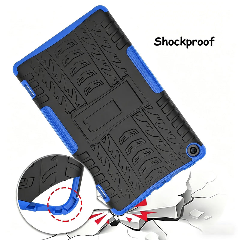 for FlRE HD8/ 8 Kids Tablet case 8th 7th Generation 2018 2017 Kickstand Heavy Duty Shockproof Cover (Blue)