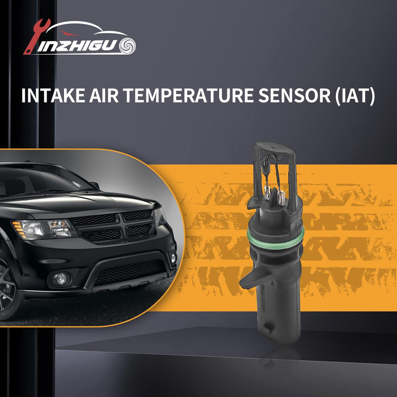 5149182AA Intake Air Temperature Sensor (IAT) - Compatible with Dodge Avenger/Challenger/Charger 2011-2014, Chrysler 200/300, Jeep Grand Cherokee, RAM 1500 - Replaces 5149182AB, TS10539 by YINZHIGUO