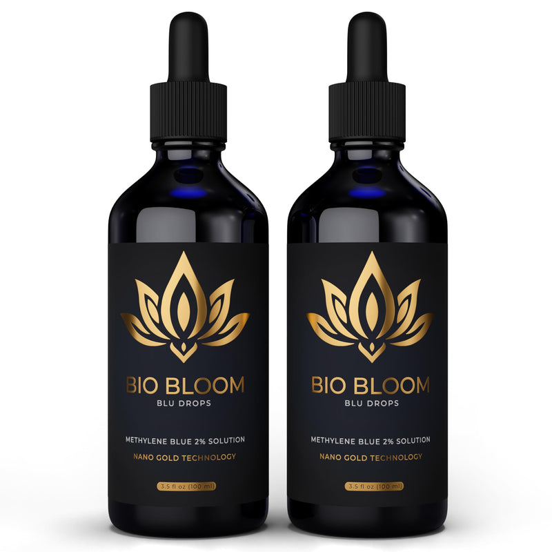 Methylene Blue 2% Pharmaceutical Grade Drops, 100ml Double Strength Methylene Blue Liquid for Humans | USP Grade, 3rd Party Lab-Tested | High Potency Dosage with Dropper by Bio Bloom