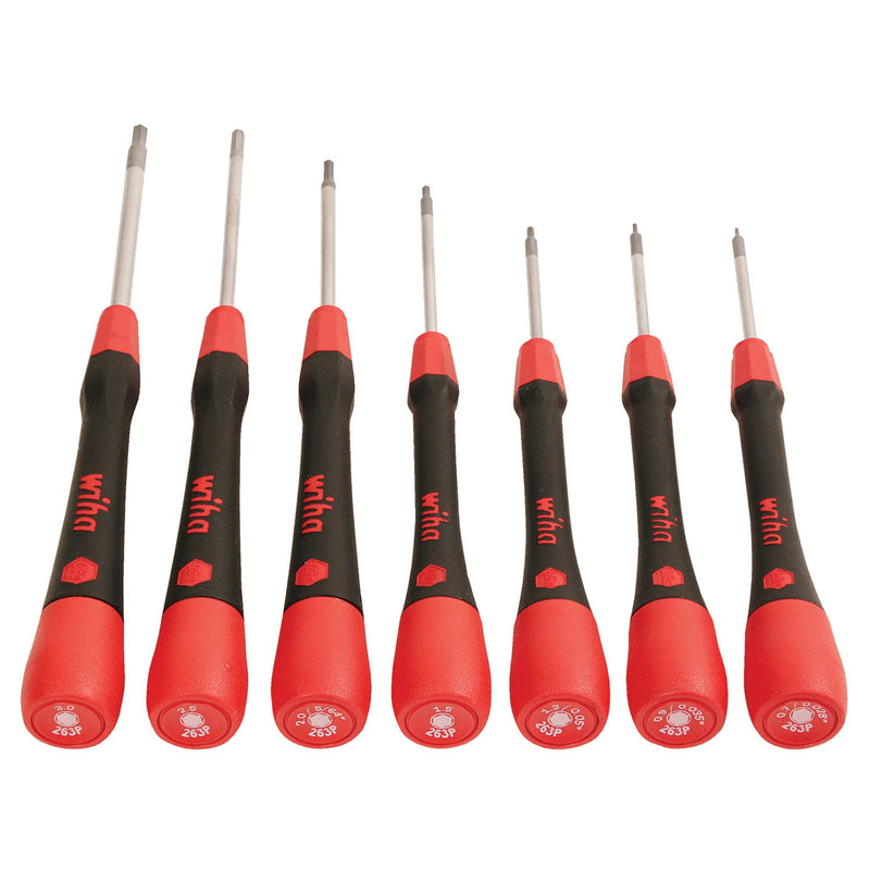 Wiha 26393 Screwdriver Set with Soft PicoFinish Handle, Hex Metric , 7 Piece