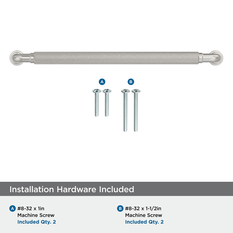 Amerock Collet 8-13/16 inch (224 mm) Center-to-Center Satin Nickel Cabinet Pull, BP37686G10