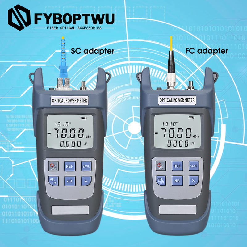 1pc 3 in 1 Function Fiber Optic Tester Portable Optical Power Meter (FC/SC/ST) & VFL-10 Visual Fault Locator & LED Lighting, OPM & VFL Fiber Optic Tester, Range: (-70) dBm ~ (+10) dBm