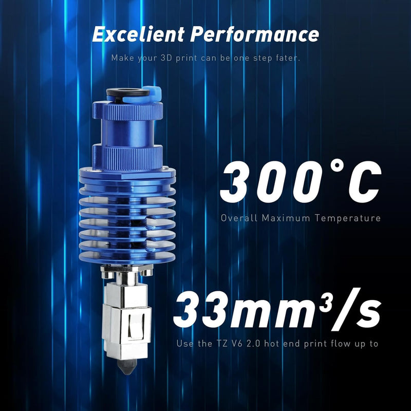 Upgraded High Speed Rapid Heat V6 Hotend 24V 48W Ceramic Heating Core Bimetal Heatbreak Hardened Steel Nozzle 0.4 Compatible with Voron 2.4 Prusa i3 MK3S MK3 MK2S 3D Printer