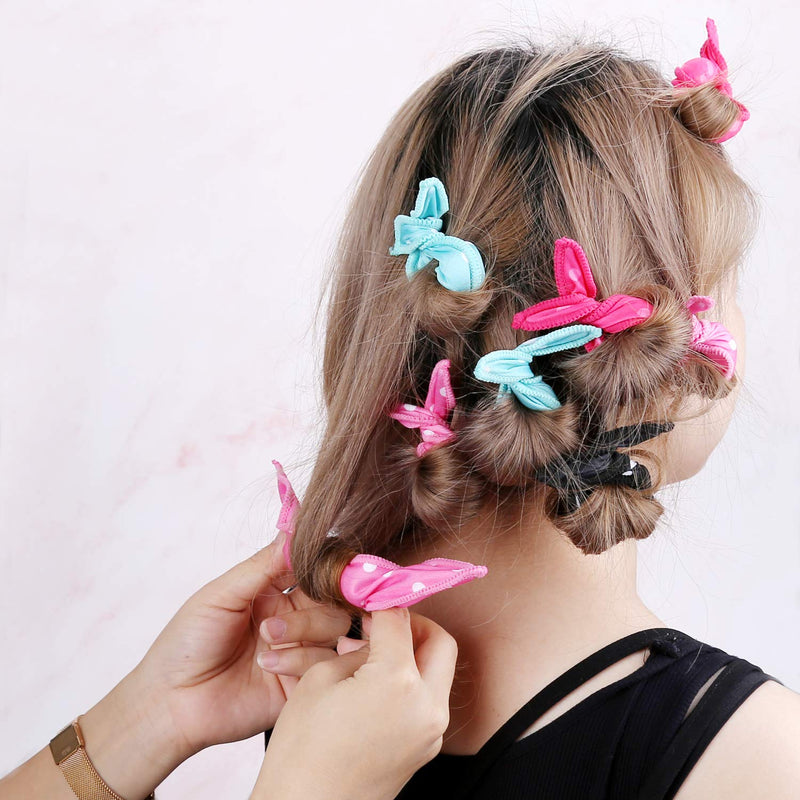 40pcs=5 Color*8pcs Flexible Foam Sponge Hair Curlers, No Heat Hair Curlers Magic Pillow Soft Rollers Hair Care DIY Styling Tools Comfy to Sleep on