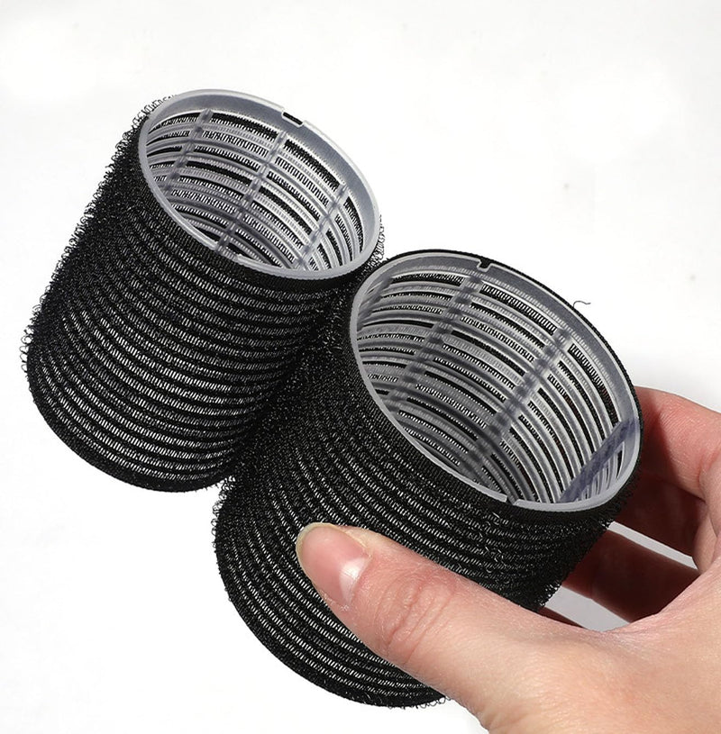 16 Pcs Hair Rollers with Clips, Jumbo Large Medium Small Velcro Rollers for Hair Volume Big Hair Curlers Rollers for Long Medium Short Hair DIY Hairdressing (Black)