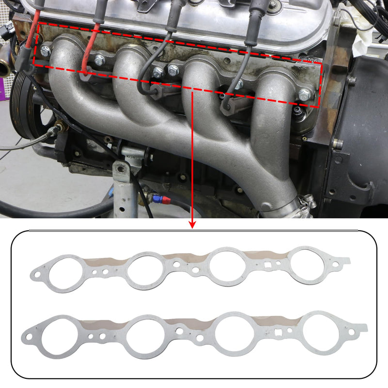 LS MLS Exhaust Manifold Header Gasket Bolts Kit Compatible with Chevy Silverado Camaro Caprice Corvette Tahoe GMC Sierra CTS Escalade LS1 LS2 LS3 LS6 LQ4 LQ9 LM7 4.8L 5.3L 5.7L 6.0L 6.2L OEM# 12617944