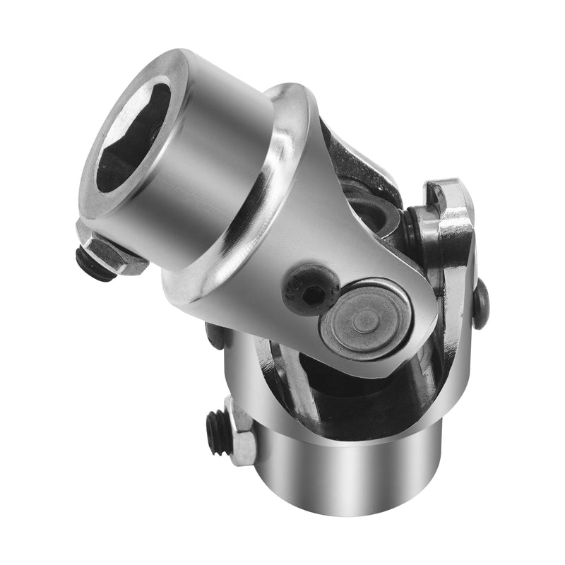 3/4 DD X 3/4 DD Steering Shaft Universal U Joint Coupling, Powder Coated Universal Steering Shaft Coupler Chrome Steel, 3/4" DD to 3/4" DD Single Steering Shaft Joint