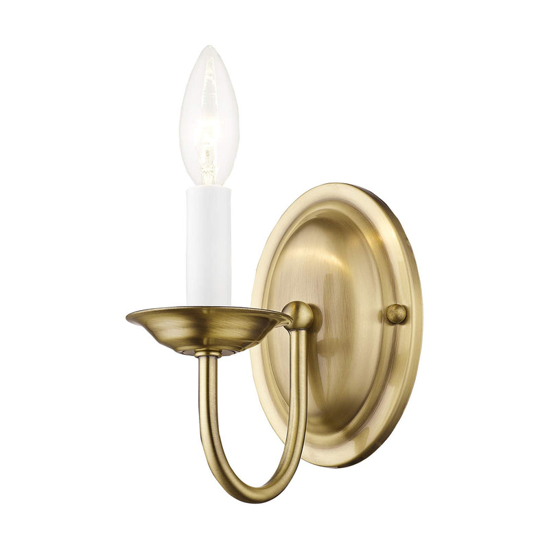 Livex Lighting 4151-01 Wall Sconce with No Shades, Antique Brass, 4.25"W x 7"H