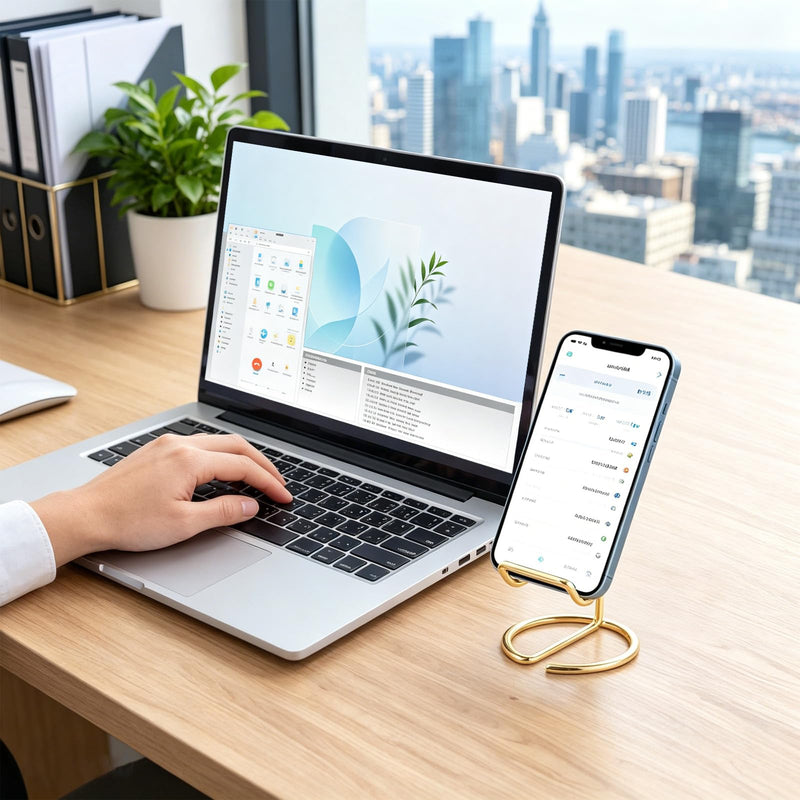 gianotter Gold Phone Stand | Gold Desk Organizer and Accessories, Phone Holder for Desk, Compatible with All Mobile Phones, iPhones and iPads (Gold)