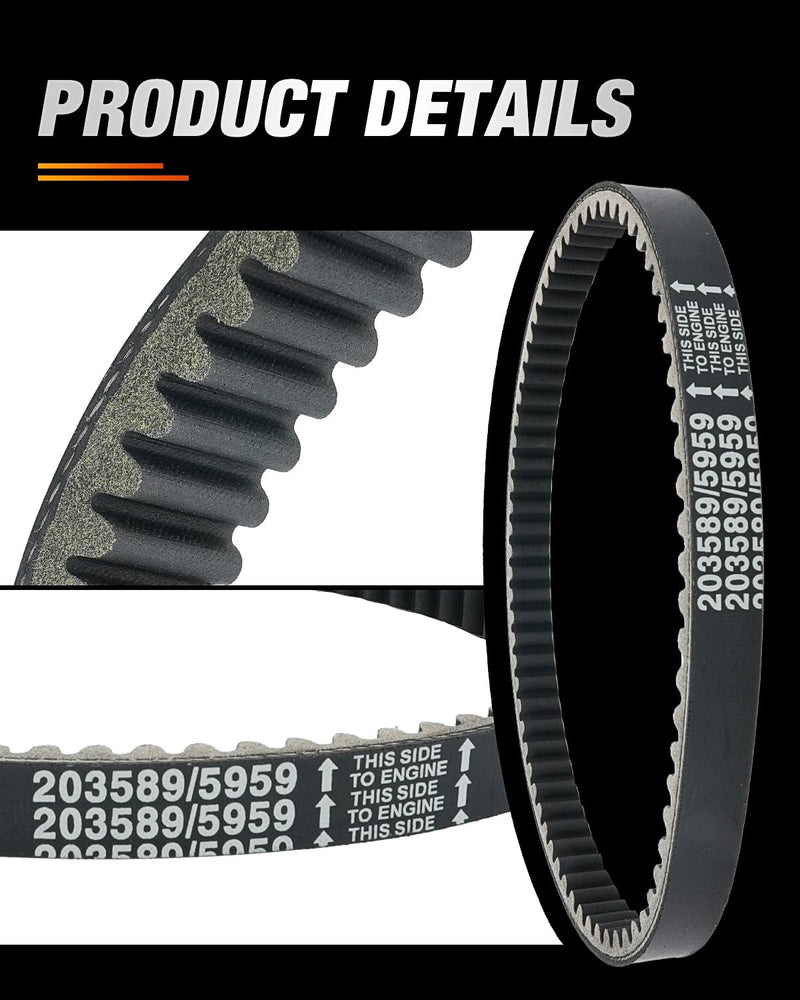 Frokom 30 Series Go Kart Drive Belt for Manco 5959 / Comet 203589 Kartco 7628 Ken-bar Karts 5HP-7HP Engine Comet 30 Series TAV2 Bolt-3 Pack 3 Pack