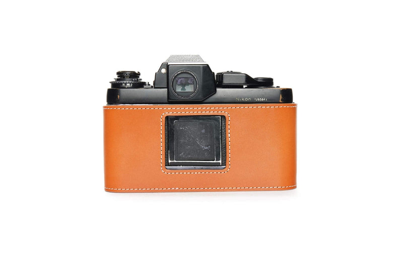 F3 Case, Handmade Genuine Real Leather Half Camera Case Bag Cover for Nikon F3 F3HP F3AF F3T Camera With Hand Strap (Yellow) Yellow