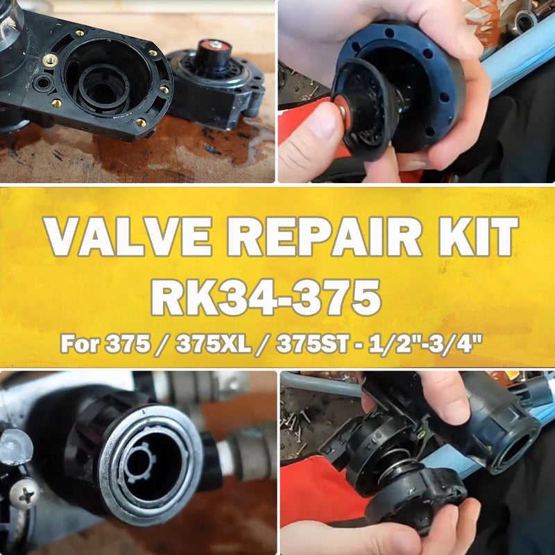 RK34-375 Backflow Preventer Repair Kit Compatible with ZurnWilkins 375/375XL/375ST 1/2" & 3/4" Models – Includes Check Assemblies, Relief Valve Parts, O-Rings & Spring –Full Internals Replacement Kit