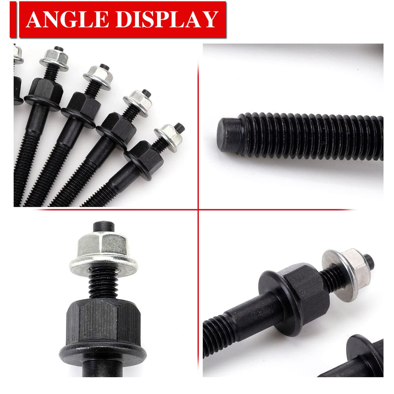 Exhaust Manifold Bolts & Studs Hardware Kit set Compatible for 2009-2020 Chrysler Dodge Ram 5.7L V8 Engines. Complete set Left + Right black