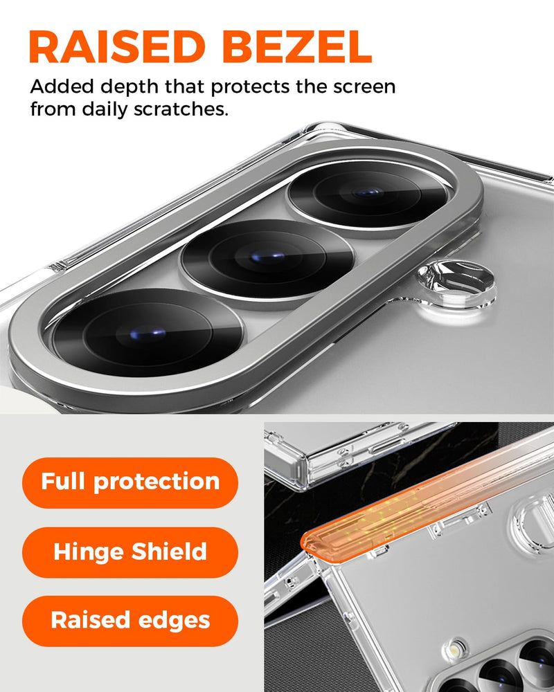 NINKI Transparent Hand Strap for Samsung Galaxy Z Fold 8 Ultra Case with S Pen Holder & Stylus,Shockproof Slim Hinge Screen Protector + Kickstand Grip Cover for Samsung Z Fold 8 Ultra Case S Pen Clear