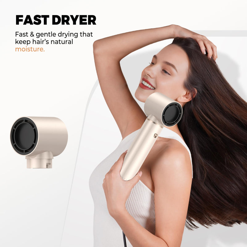 UKLISS Hair Styler 5 in 1 Airbrush 5 in 1 Airstyler Multi-Blow Dryer Brush | Air Brush 5 in 1 with Curl, Straighten, Wavy, Smooth, Magic Styler for All Hair Types and Lengths Gold