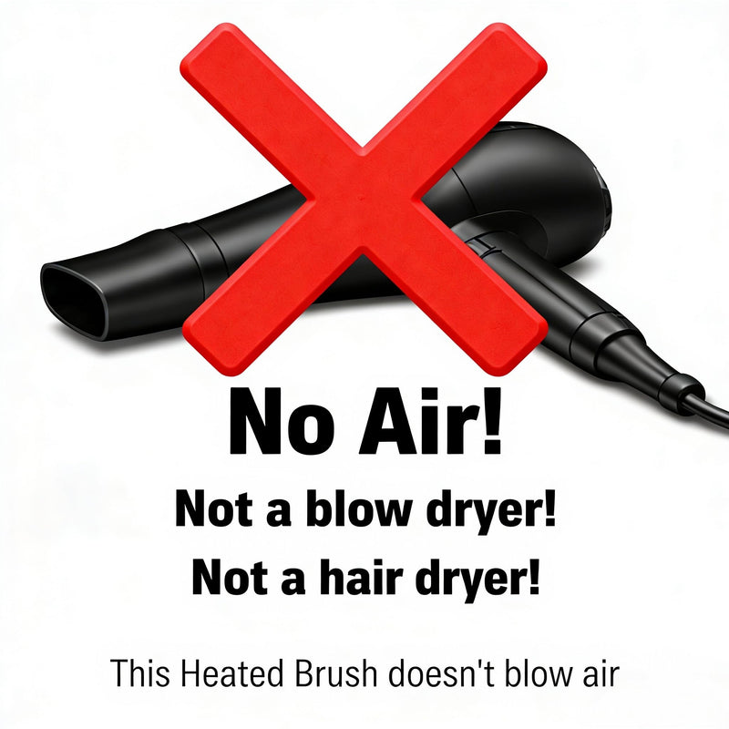 Thermal Brush 60MM, Heated Round Brush, Curling Brush | Extra-Large Barrel Hot Brush for Voluminous Big Curls & Waves, Fast Heating & 160° to 220°, Tourmaline Ceramic