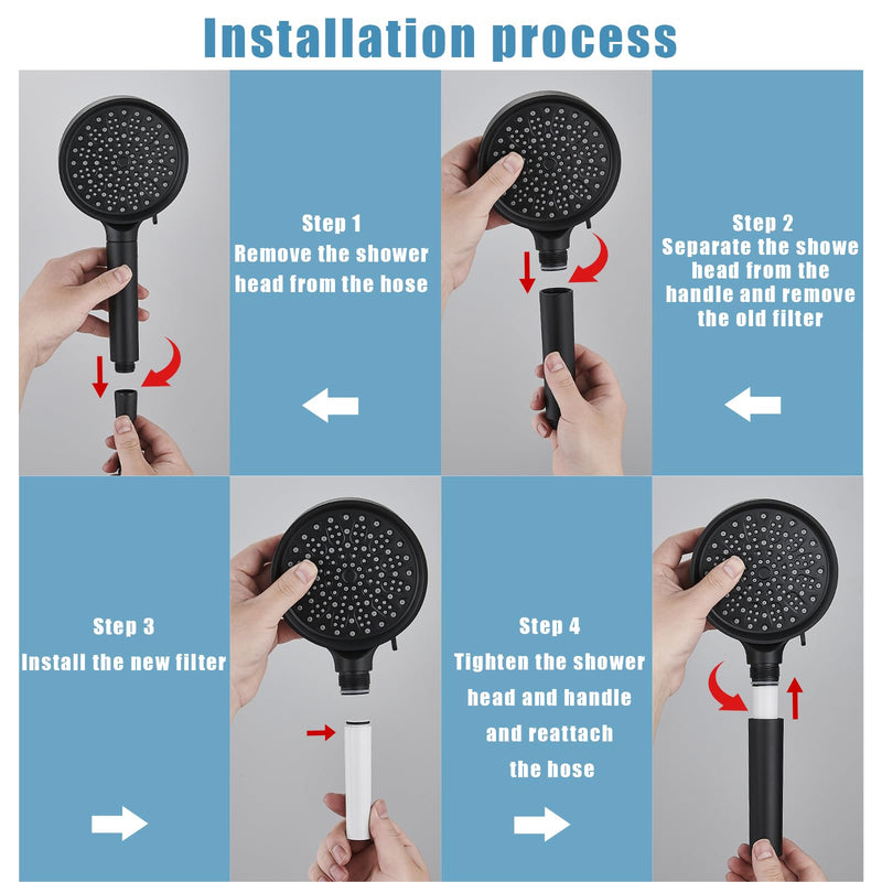Shower Filter Cartridges Compatible with Cobbe, (10 count) | Water Softener Filters Beads, Eliminates Chlorine & Prevents Dry, Itchy Skin 10 count