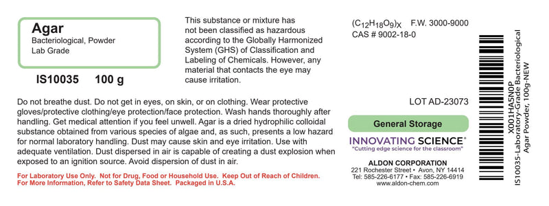 Laboratory-Grade Agar Powder, 100g - The Curated Chemical Collection