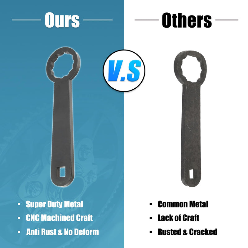 Motoforti 36mm Rear Axle Nut Wrench Tool for Harley Davidson Touring Motorcycle - HD-47925, Adjust Belt Tension, Black 7.7*1.2in