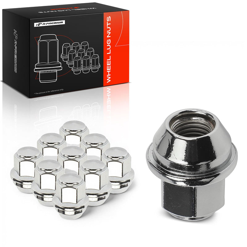 A-Premium M12-1.50 Wheel Lug Nuts Compatible with Ford & Lincoln | for Ford Escape Fusion Focus Ranger EcoSport Transit Connect Lincoln MKZ MKC Front or Rear Side 10-PC Set 10PCS
