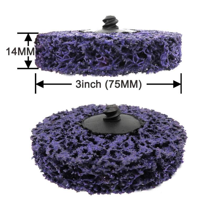 SIGNI Poly Strip Abrasive Surface Conditioning Quick Change Rolok Disc for Quick Paint, Rust, and Oxidation Removal - 3 Inch Diameter - Ideal for Automotive, Metalworking, and DIY (Purple,10 pcs) Purple