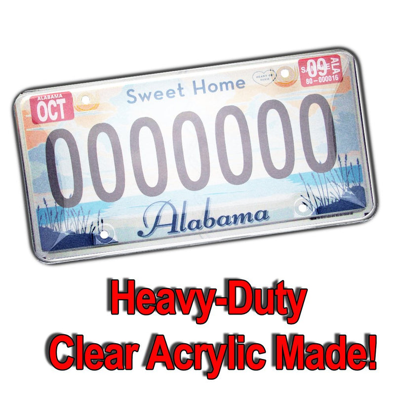 Zento Deals Clear License Plate Covers - 2-Pack – Novelty/License Plate Clear Flat Shields Covers (White 2) 2 - Packs