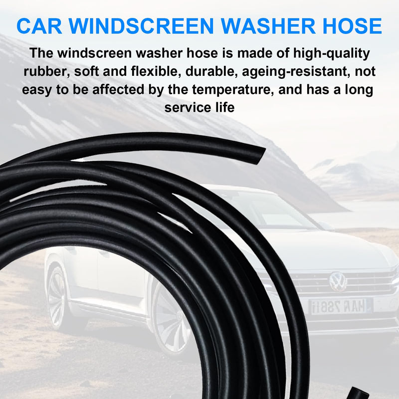 13 Pcs Car Windshield Washer Hose 4M Washer Fluid Hose with 12 Pcs Hose Connectors for Most Car Windshield Washer Tubing