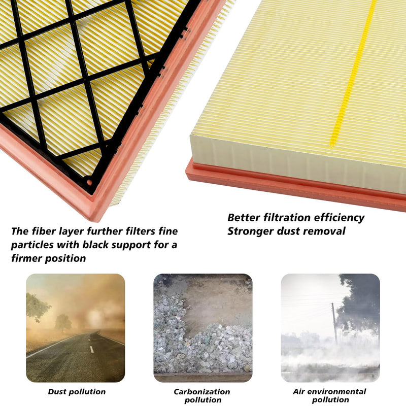 Cabin and Engine Air Filter Fits for Traverse 2018-2025, Blazer 2019-2025, Acadia 2017-2025, Enclave 2018-2025, XT5 2017-2025, XT6 2020-2025, Fits 23321606, CA12166, CF11966 CF11966 & CA12166