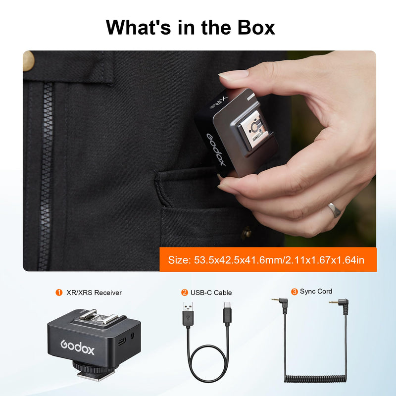 Godox XR 2.4G TTL High Speed Sync Wireless Flash Trigger,Remote Flash Receiver (for Sony)