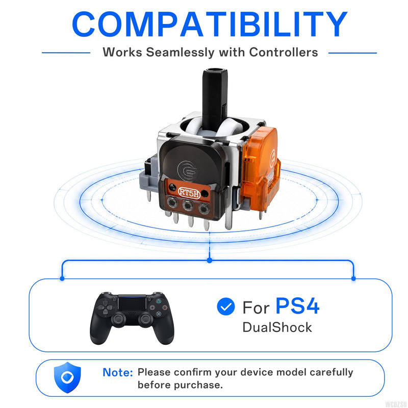 WCDZSU 10 Pcs TMR Joysticks Replacement for DualShock PS4 Controller | 3D Analog Stick Sensor Module Electromagnetic Anti-Drift Joystick Replacement for PlayStation 4 Repair Part Accessories