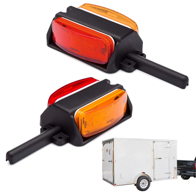 Lumitronics Pre-Wired Fender Clearance Trailer Lights Assembly (Amber/Red) - Left and Right Left & Right
