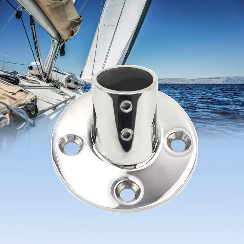 SHENGHUISS Boat Hand Rail Fitting Heavy Duty 316SS Marine Round Base with L Shape Hex Key and Screws 60° 7/8 inch 4 pack