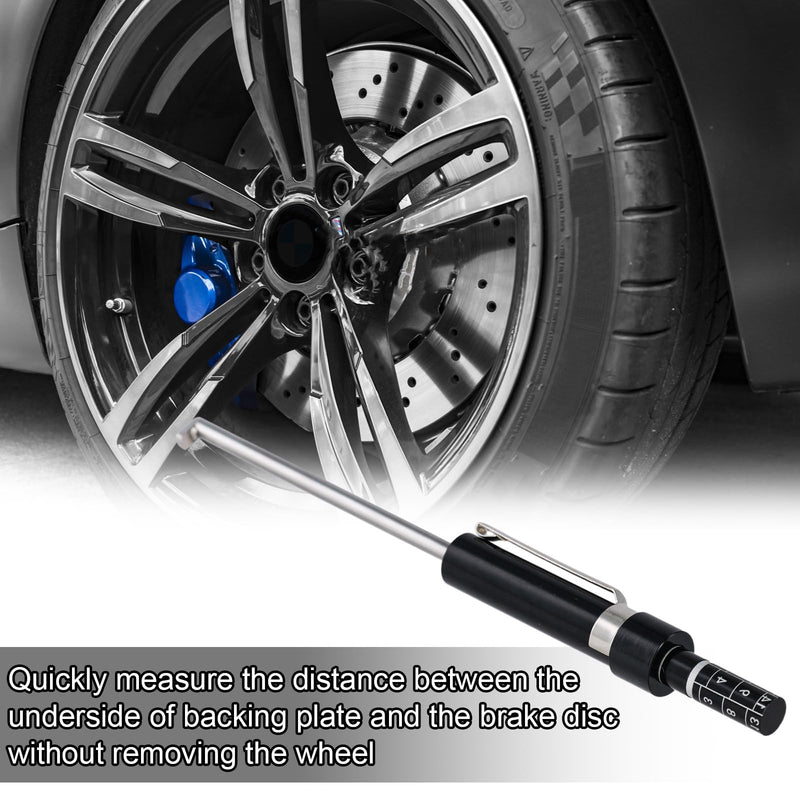 Brake Pad Thickness Gauge, Brake Pad Measure Tool with Scale Brake Pad Gauge Brake Pad Tester for Internal External Brake Pads Measuring