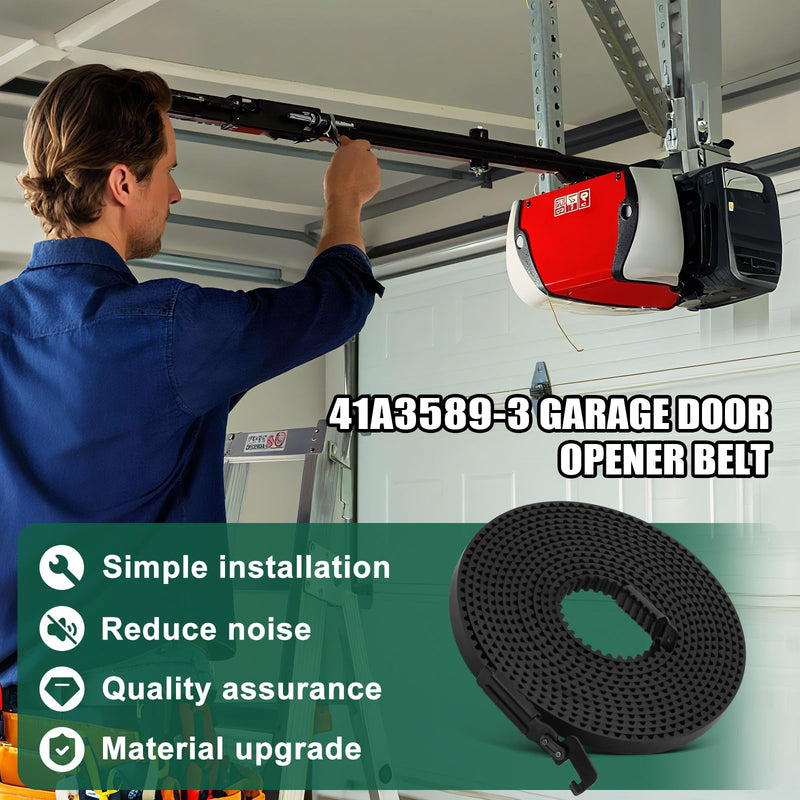 41A3589-3 Garage Door Opener Belt for 7' Garage Door Compatible with Lift-Master,Chamberlain,Craftsman, Garage Door Opener 41A3589-12 Belt Assembly, liftmaster Belt