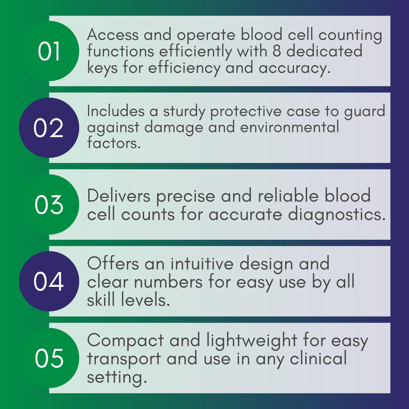 Blood Cell Counter 8 Key with Protective Case