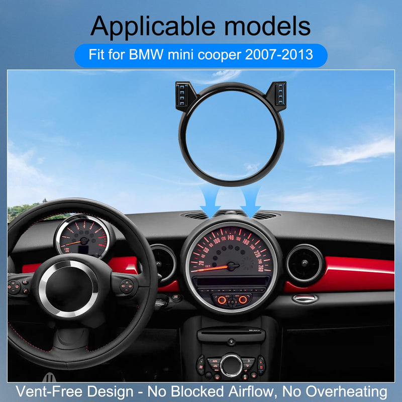 KAKSEY Car Phone Holder Compatible with BMW MINI Cooper 2007-2013 Auto Accessories Screen Fixed Clip, Mobile Cellphone Mount Navigation Screen Bracket Hands-Free