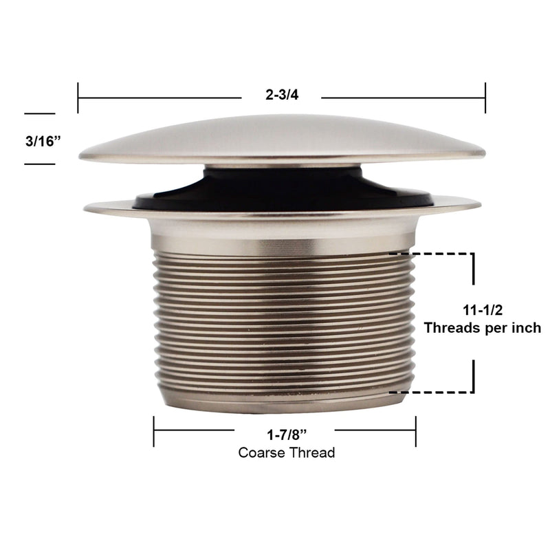 Westbrass Mushroom Tip-Toe Tub Trim Set with Floating Faceplate, Polished Brass, D398RK-01 1-Pack