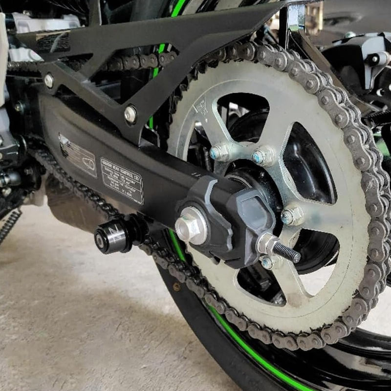Motorcycle M8 Swing Arm Spools Sliders CNC Swing Arm Stand Screw Swingarm Stand Paddock Compatible for Kawasaki Z900 Z650 Z400 Z500 Z800 Z1000 Z1000SX Z1000R ZX-6R ZX-10R Z 500 900 (Green) Green