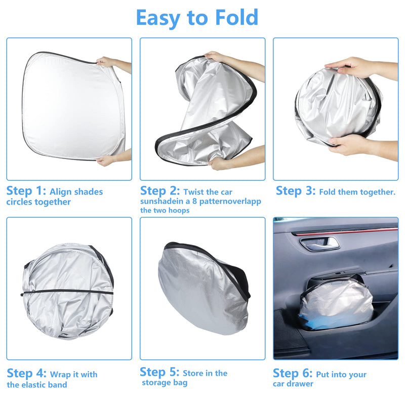 Windshield Sun Shade Fit 2025 2024 2023 2022 2021-2019 Toyota RAV4 Prime LE Hybrid XLE XLE Premium Adventure TRD Off Road Front Window Sunshade Accessories SUV Sun Visor UV Protector Heat Shield Cover B. for Toyota RAV4 2019-2025