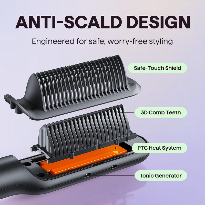  [AUSTRALIA] - Wavytalk Blowout Boost Thermal Brush Pink and Sleek Sweep Straightener Brush