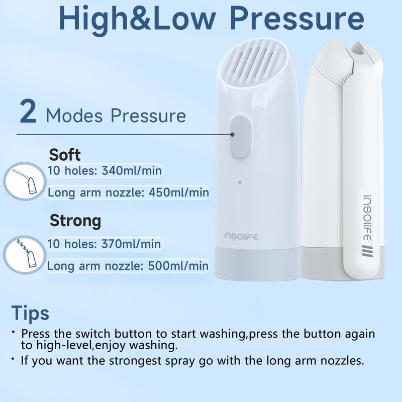 Insolife Portable Bidet|High Pressure Travel Bidet Electric Portable Bidet for Women Men Cleaning | Travel Bidet Portable