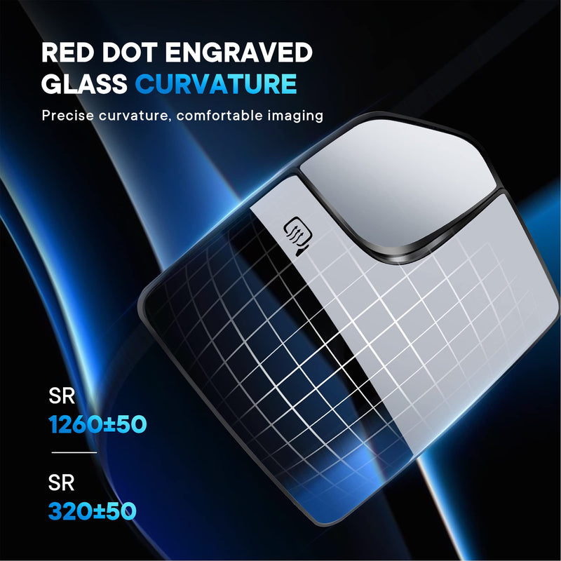 Compatible with Ford F150 Driver Side Mirror Glass 2015 2016 2017 2018 2019 2020 2021, Left Heated Chrome View Mirror with Backing Plate, Blind Spot Convex Mirror with Rear Holder, FL3Z17K707A