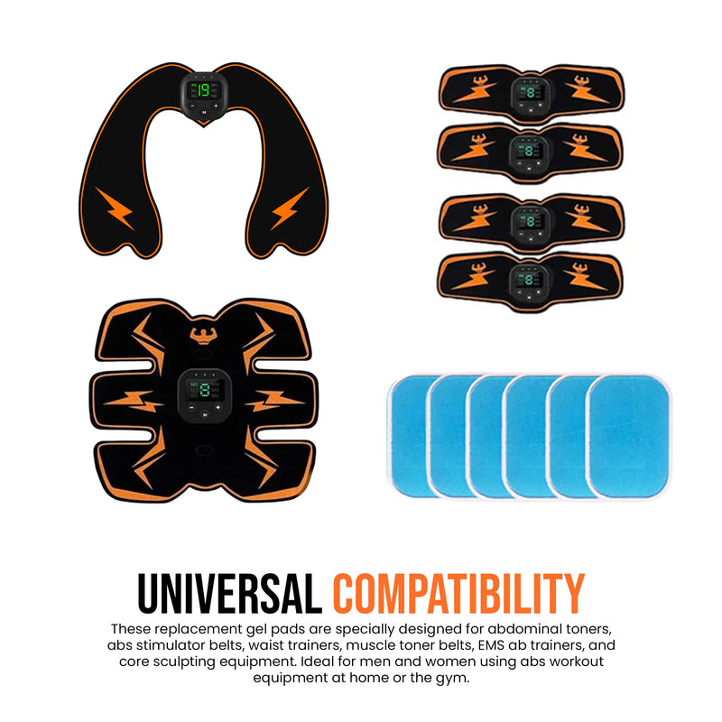 Gel Pads for Abs Stimulator – Hydrogel Pads for EMS AB Trainer, Abdominal Toner Belts & Muscle Toners – Conductive, Skin-Friendly & Long-Lasting EMS Accessories 20 Pcs