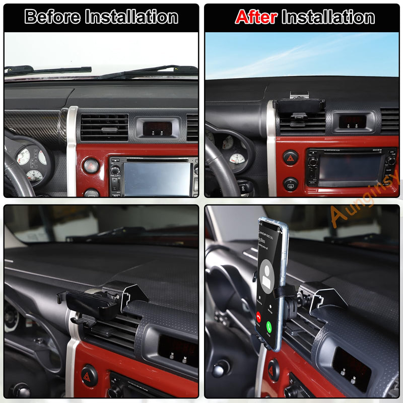 Car Phone Mount Fit Toyot@a FJ Cruiser 2007-2021 Car Center Console Air Outlet Cell Phone Holder Mount Dash Clip Dash Panel Cell Phone Holder Handsfree Air Vent Phone Stand for All Mobile Phones Type E