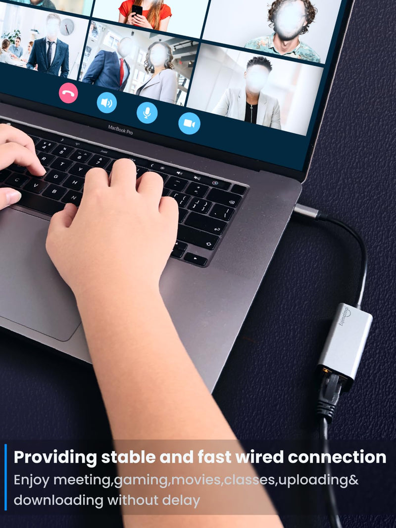 ethernet to USB c Network Adapter with gigabit,Ideal ubsc ethernet Adapter for MacBook Air,MacBook pro,for iPad 10th,Dell XPS,Chromebook,Surface USB C to Ethernet Adapter