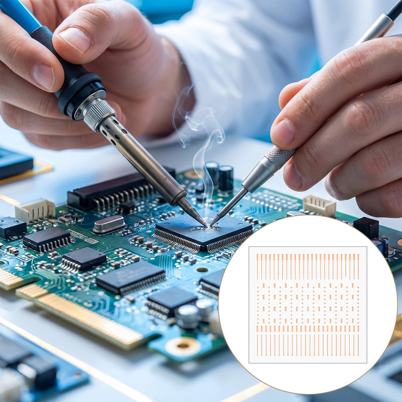 PCB Trace Repair Kit, Soldering Block Circuit Board Repair Kit | 208 Dot Repair Spots No-Trace Solder Piece Rework Pad Copper Soldering Kit for Phone Welding Equipment Accessories