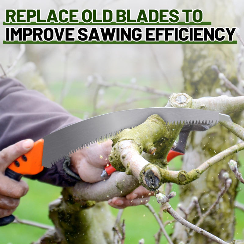 Yaocom 10 Pcs 12 Inch Pole Saw Blade Tree Pruner Replacement Blade Compatible with Corona TP 3841 TP 3811 TP 3714 TP 3712 TP 3702 TP 2712 TP 2612 TP 2512 Pruning Saws Trimmers, 3 Cutting Surface
