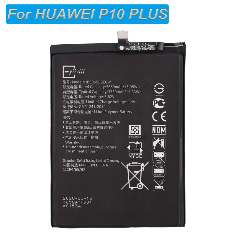 Replacement Battery HB386589ECW for Honor V10 Huawei Mate 20 Lite SNE-LX3 SNE-LX1 P10 Plus with Repair Tool Kit